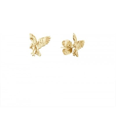 Fine 10k Gold American Bald Eagle Stud Earrings Yellow Gold $31.84 Earrings