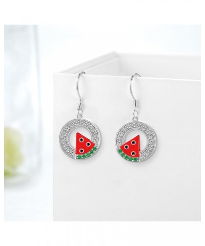 Watermelon Earrings 925 Sterling Silver Fruit Earrings Watermelon Earrings for Women Fruit Jewelry Gifts for Women Teen Girls...