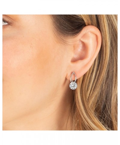 Howard's Dazzlers Cubic Zirconia Oval with Stone Silver Stud Earrings for Women $8.50 Earrings