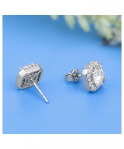 Moissanite Earrings - Lab Diamond Earrings Studs Women Men, Moissanite Stud Earrings, Moissanite Earring Push Back,18k White ...