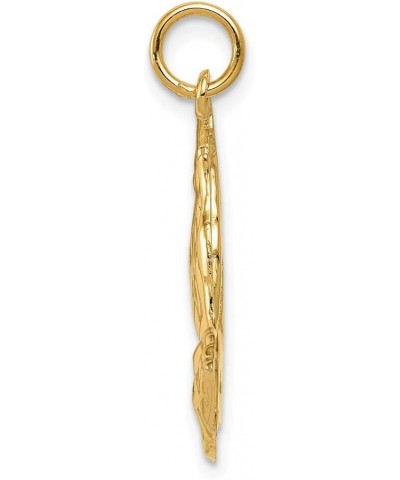 Solid 14k Yellow Gold Praying Hands Pendant Charm - 26mm x 19mm $81.12 Pendants