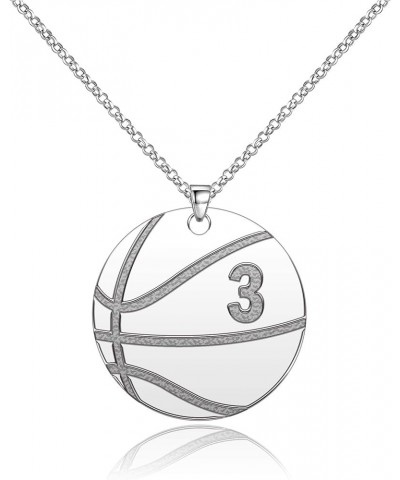 Stainless Steel Personalized Number Necklaces for Athletes Sports Team Jersey Number Pendant Chain Soccer Football Basketball...