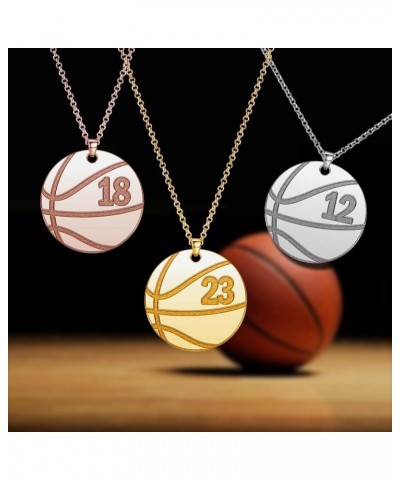 Stainless Steel Personalized Number Necklaces for Athletes Sports Team Jersey Number Pendant Chain Soccer Football Basketball...