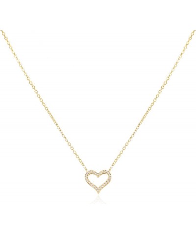 Heart Necklaces for Women Jewelry Necklaces for Teen Girls Women 16K Gold Plated Heart Pendant Choker Necklace Jewelry Gifts ...