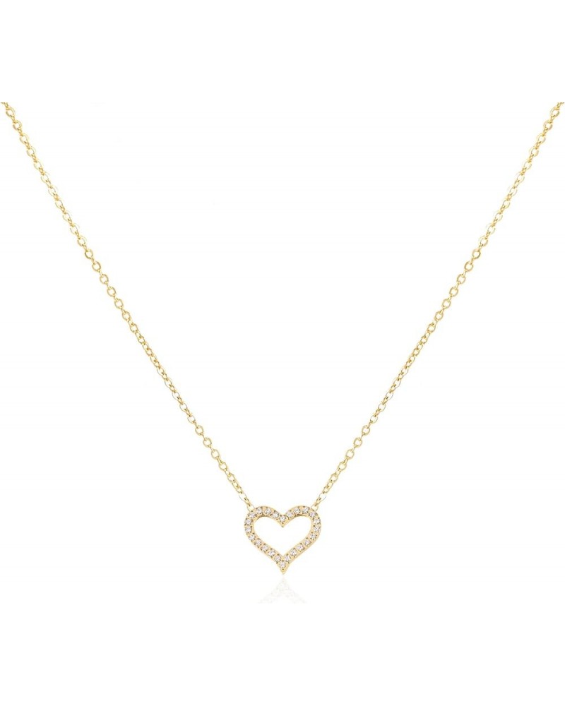 Heart Necklaces for Women Jewelry Necklaces for Teen Girls Women 16K Gold Plated Heart Pendant Choker Necklace Jewelry Gifts ...