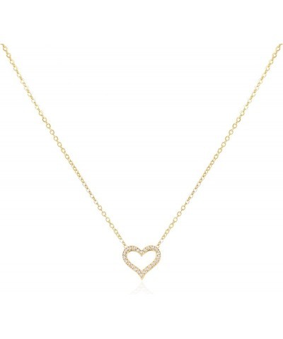 Heart Necklaces for Women Jewelry Necklaces for Teen Girls Women 16K Gold Plated Heart Pendant Choker Necklace Jewelry Gifts ...