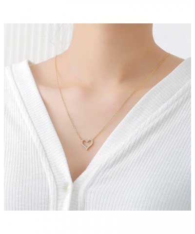 Heart Necklaces for Women Jewelry Necklaces for Teen Girls Women 16K Gold Plated Heart Pendant Choker Necklace Jewelry Gifts ...