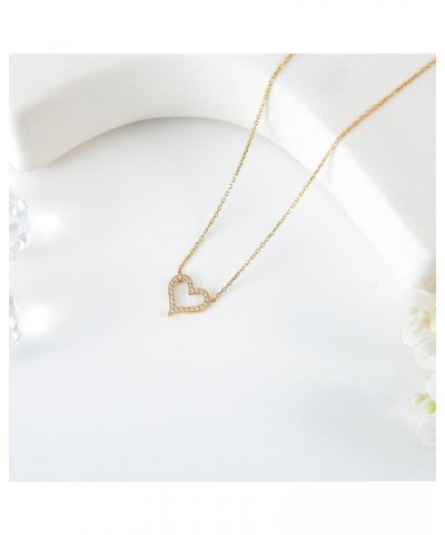 Heart Necklaces for Women Jewelry Necklaces for Teen Girls Women 16K Gold Plated Heart Pendant Choker Necklace Jewelry Gifts ...