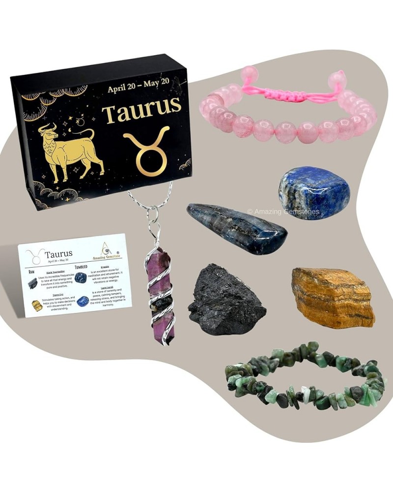 Aquarius Gifts Crystal Kit for Women Men, Combo Set of Healing Stones, Bracelets and Necklaces Pulseras Para Hombres Mujer St...