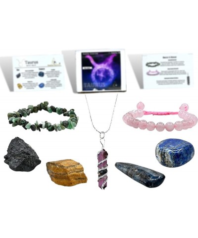 Aquarius Gifts Crystal Kit for Women Men, Combo Set of Healing Stones, Bracelets and Necklaces Pulseras Para Hombres Mujer St...