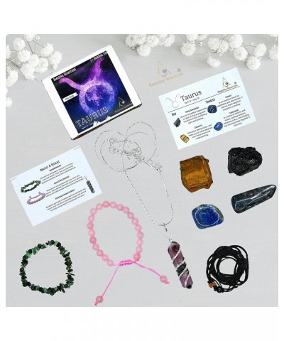 Aquarius Gifts Crystal Kit for Women Men, Combo Set of Healing Stones, Bracelets and Necklaces Pulseras Para Hombres Mujer St...