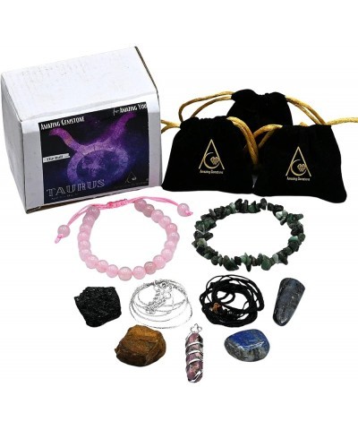 Aquarius Gifts Crystal Kit for Women Men, Combo Set of Healing Stones, Bracelets and Necklaces Pulseras Para Hombres Mujer St...