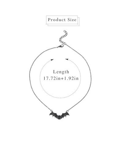 Halloween Necklaces Black Spider Bat Necklaces Skull Necklace Chains Frightening Necklace Jewelry for Women (Lock) Bat $7.60 ...