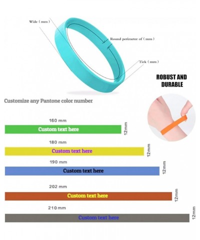 Handwerke Custom Rubber Bracelets Personalized Silicone Wristbands with Your Own Text, Customized Silicone Wirstbands for Par...