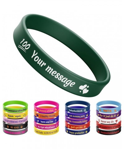 Handwerke Custom Rubber Bracelets Personalized Silicone Wristbands with Your Own Text, Customized Silicone Wirstbands for Par...