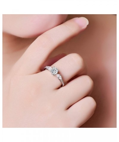 925 Sterling Silver Princess Cut Simulated Pink Topaz Halo Promise Ring for Women Clear $3.50 Rings