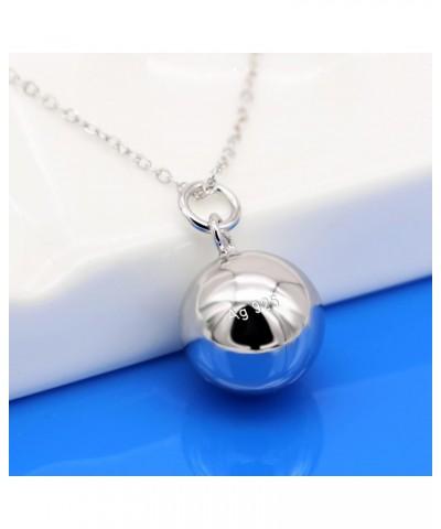 925 Sterling Silver Harmony Ball Necklace Brilliant Chime Bola 20MM Pendant Choker 18" 20" 22" 24" 26" Beads & O-Chain Women ...