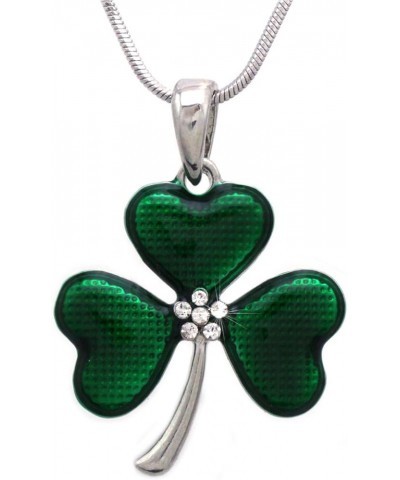 Heart Shape Leaf Clover Irish Shamrock Pendant Necklace Green 3 Leaf $8.84 Necklaces