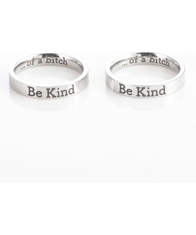 Be Kind of A Bitch Ring for Women, Funny Saying Ring To Sorority Sisters Best Friends Inspirational Motivational Stainless St...