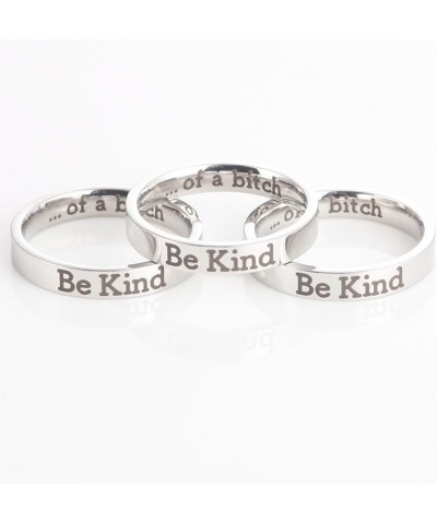 Be Kind of A Bitch Ring for Women, Funny Saying Ring To Sorority Sisters Best Friends Inspirational Motivational Stainless St...