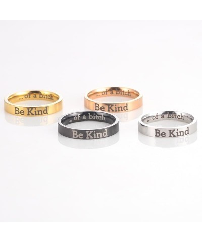 Be Kind of A Bitch Ring for Women, Funny Saying Ring To Sorority Sisters Best Friends Inspirational Motivational Stainless St...