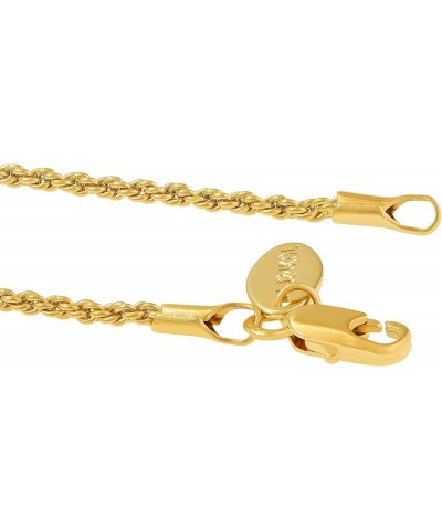 1mm Rope Chain Bracelet for Women Men Teen 24k Real Gold Plated Gold 8 inches $12.96 Bracelets