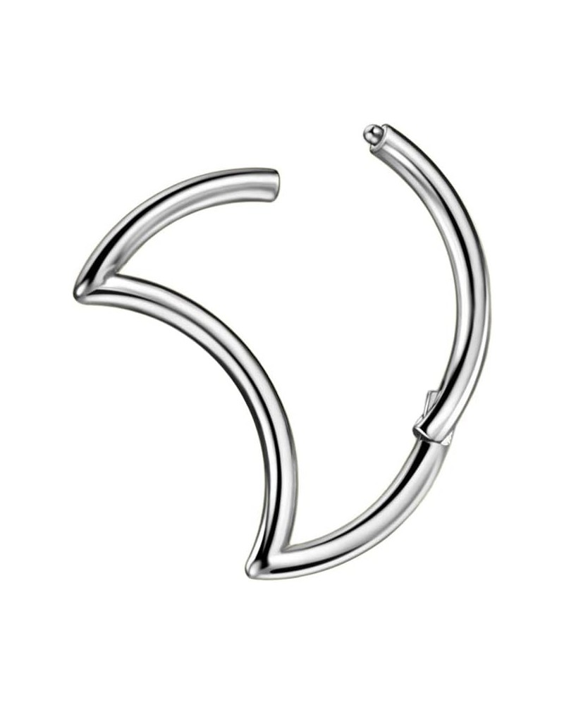 316L Surgical Steel Piercing Rings for Daith Helix Cartilage Conch Earlobe Ear Piercings Style 02:16g 10mm,Silver $11.39 Body...