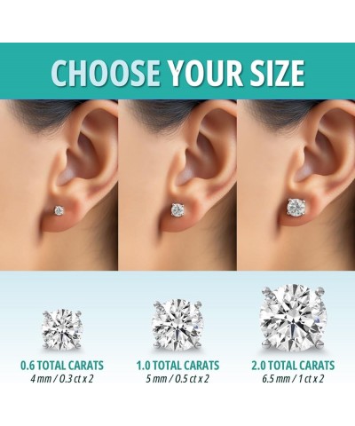 Moissanite Stud Earrings - Moissanite Earrings for Women, Moissanite Stud Earrings for Women, Moissanite Earrings for Men, La...