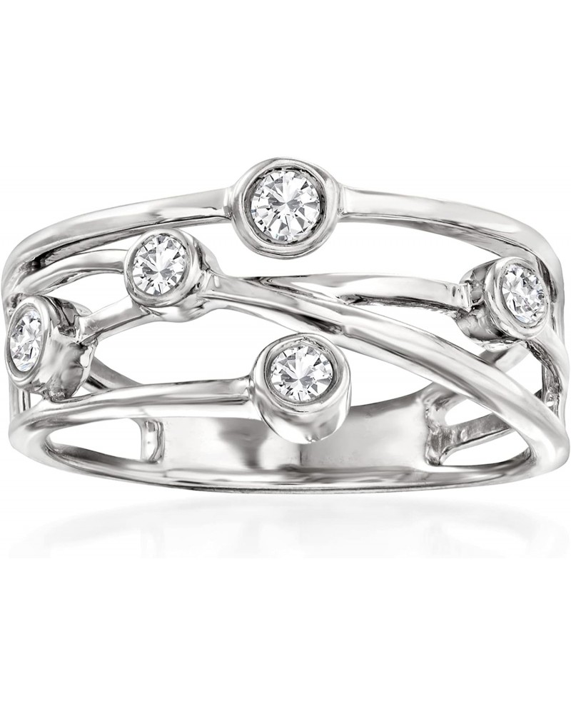 0.25 ct. t.w. Diamond Crisscross Ring in Sterling Silver $79.55 Rings