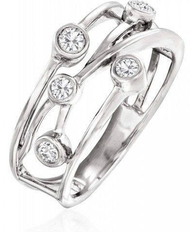 0.25 ct. t.w. Diamond Crisscross Ring in Sterling Silver $79.55 Rings