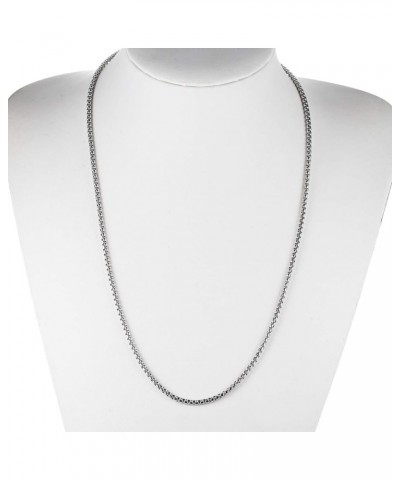 18 24 30 Inch Stainless Steel Box Cable Chain Necklace Silver Black Gold 30 Inch Silver $6.15 Necklaces