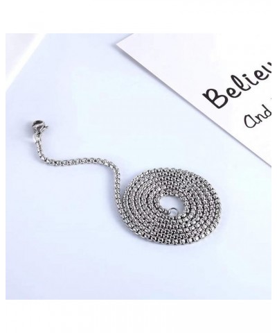 18 24 30 Inch Stainless Steel Box Cable Chain Necklace Silver Black Gold 30 Inch Silver $6.15 Necklaces