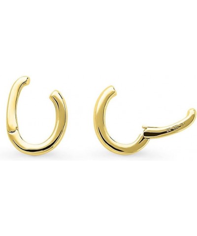 Sterling Silver Fashion Ear Cuffs for Unisex Yellow Gold Flashed $20.34 Earrings