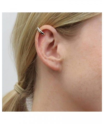 Sterling Silver Fashion Ear Cuffs for Unisex Yellow Gold Flashed $20.34 Earrings