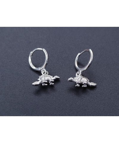 Dinosaur Small Hoop Earrings for Women Girls Silvery Hypoallergenic Cute Animal Charms Drop Dangling Huggie Hoops Fashion Bir...