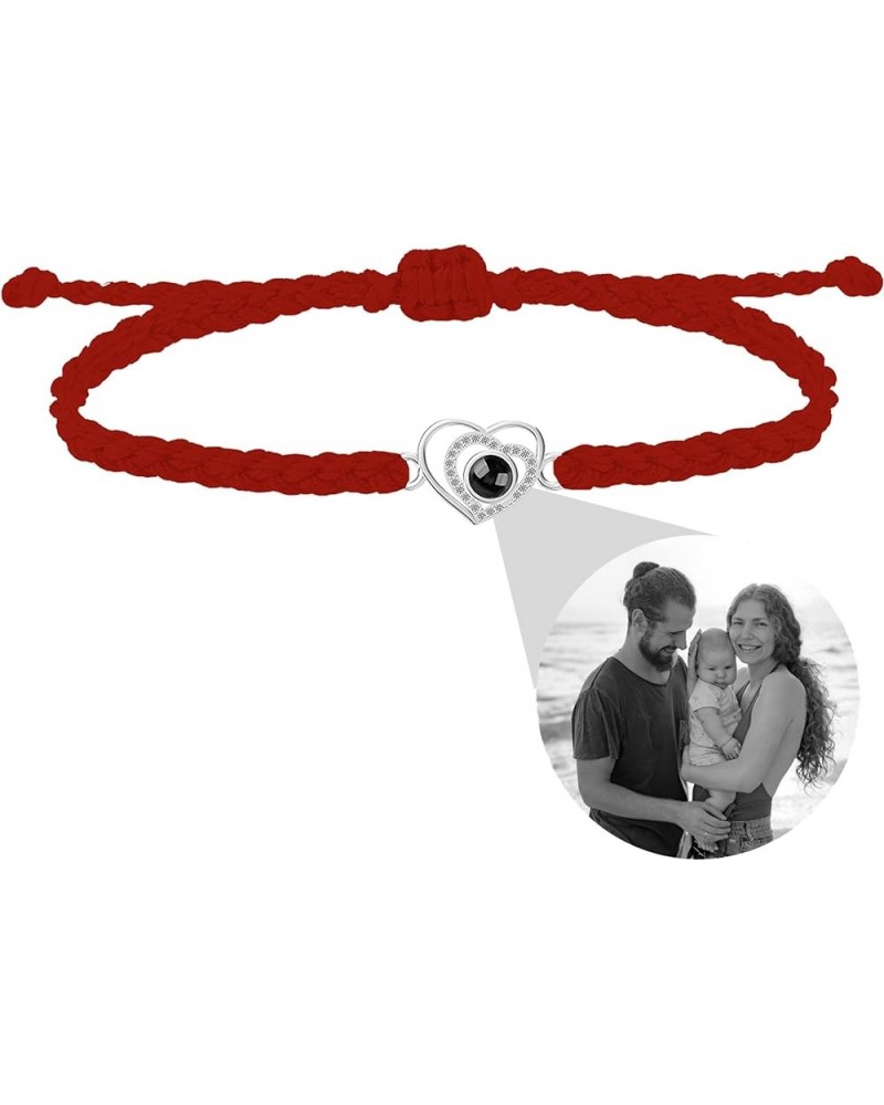 Custom Photo Bracelet Personalized Photo Projection Bracelet Heart Bracelet with Picture Inside Mother's Day Jewelry Gifts fo...