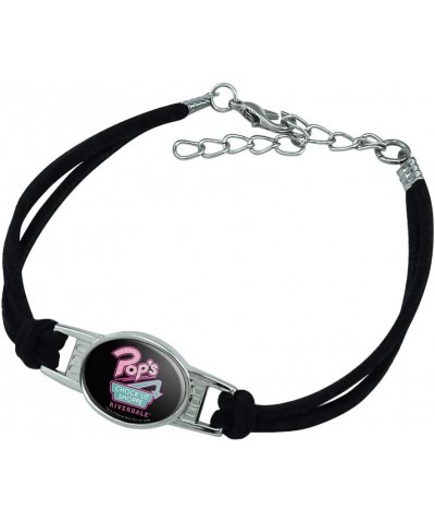 Riverdale Pops Chock'lit Shoppe Novelty Suede Leather Metal Bracelet black $11.99 Bracelets