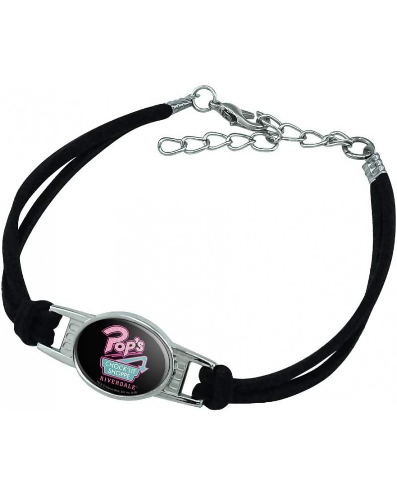 Riverdale Pops Chock'lit Shoppe Novelty Suede Leather Metal Bracelet black $11.99 Bracelets