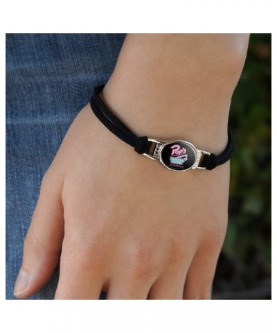 Riverdale Pops Chock'lit Shoppe Novelty Suede Leather Metal Bracelet black $11.99 Bracelets