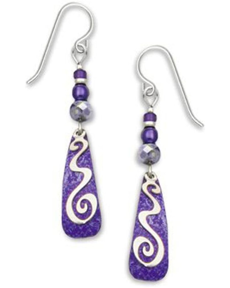 By Sienna Sky Purple Silver-tone Squiggle Overlay Earrings 7229 $18.23 Earrings