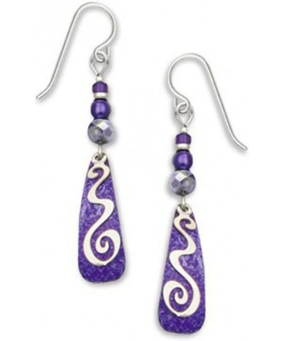 By Sienna Sky Purple Silver-tone Squiggle Overlay Earrings 7229 $18.23 Earrings