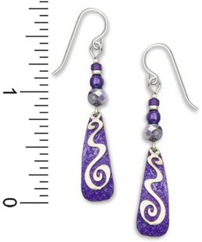 By Sienna Sky Purple Silver-tone Squiggle Overlay Earrings 7229 $18.23 Earrings