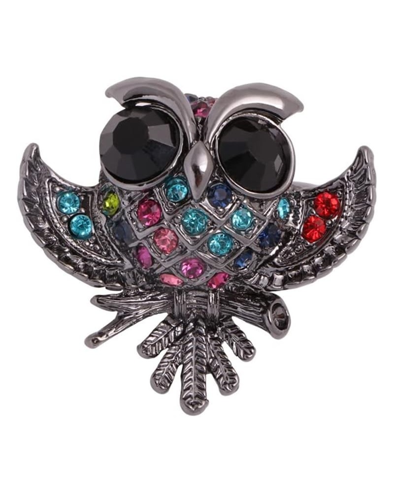 Owl Brooch Pins for Women Men Crystal Rhinestone Brooch Pin Lapel Brooches Bird Fashion Brooch Pin Jewelry for Wedding Party ...