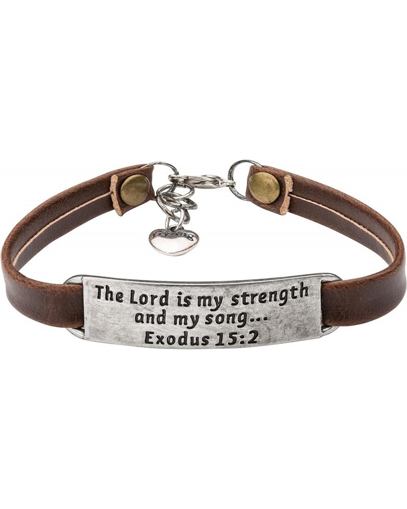 Christian Gifts Leather Bracelet for Women Teens Inspirational Faith Bible Verse Religious Jewelry Christmas Birthday Baptism...