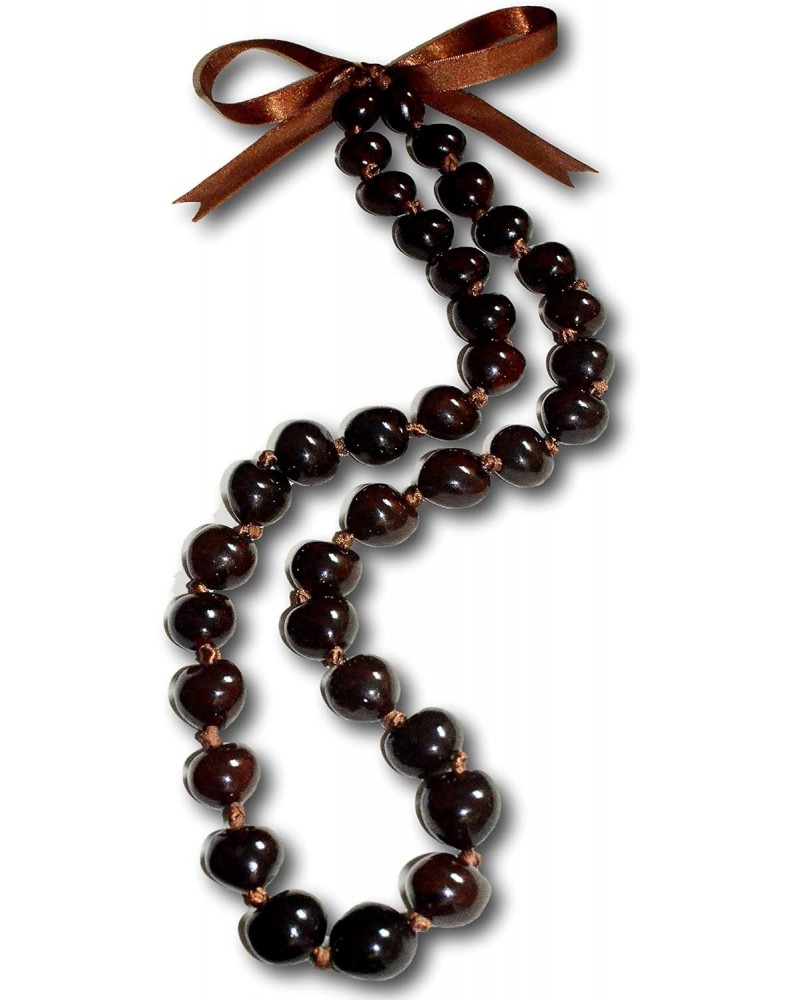 32" Mens and Womens Genuine Brown Chunky Bead Kukui Nut Necklace Lei Tropical Jewelry Necklace From the Philippines $9.87 Nec...