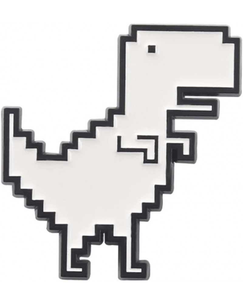 Funny Pixel Dinosaur Enamel Brooch Pin - Cartoon Dinosaur Badge for Women Men Fun Jewelry Dinosaur $5.09 Brooches & Pins