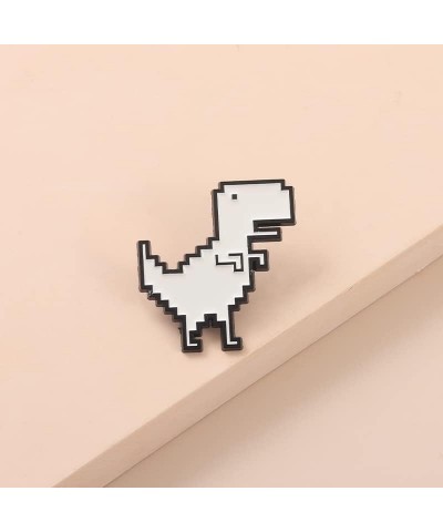 Funny Pixel Dinosaur Enamel Brooch Pin - Cartoon Dinosaur Badge for Women Men Fun Jewelry Dinosaur $5.09 Brooches & Pins