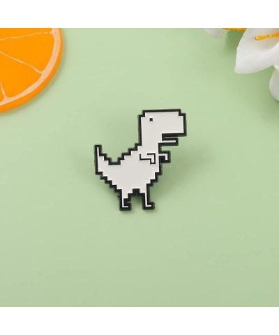 Funny Pixel Dinosaur Enamel Brooch Pin - Cartoon Dinosaur Badge for Women Men Fun Jewelry Dinosaur $5.09 Brooches & Pins