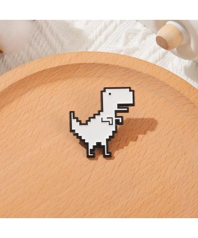 Funny Pixel Dinosaur Enamel Brooch Pin - Cartoon Dinosaur Badge for Women Men Fun Jewelry Dinosaur $5.09 Brooches & Pins