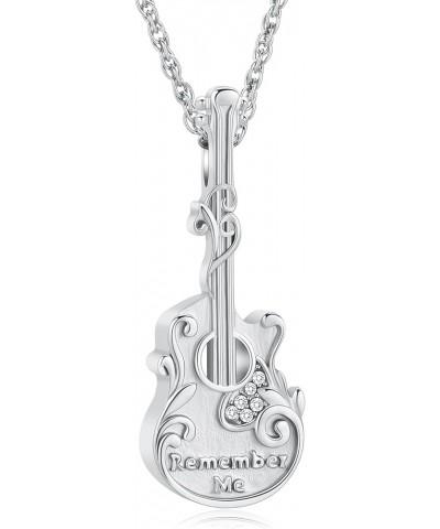 Guitar Urn Necklace for Ashes Music Guitar Memorial Keepsake Pendants Necklace Guitarist Music Lover Cremation Jewelry for As...